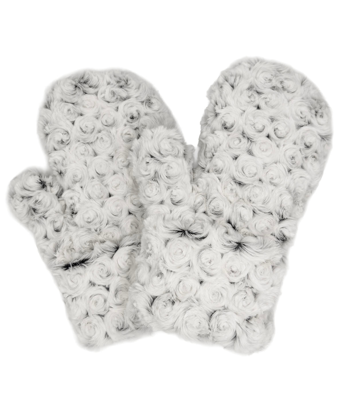 Pandemonium Millinery Mittens - Rosebud Faux Fur Rosebud Black