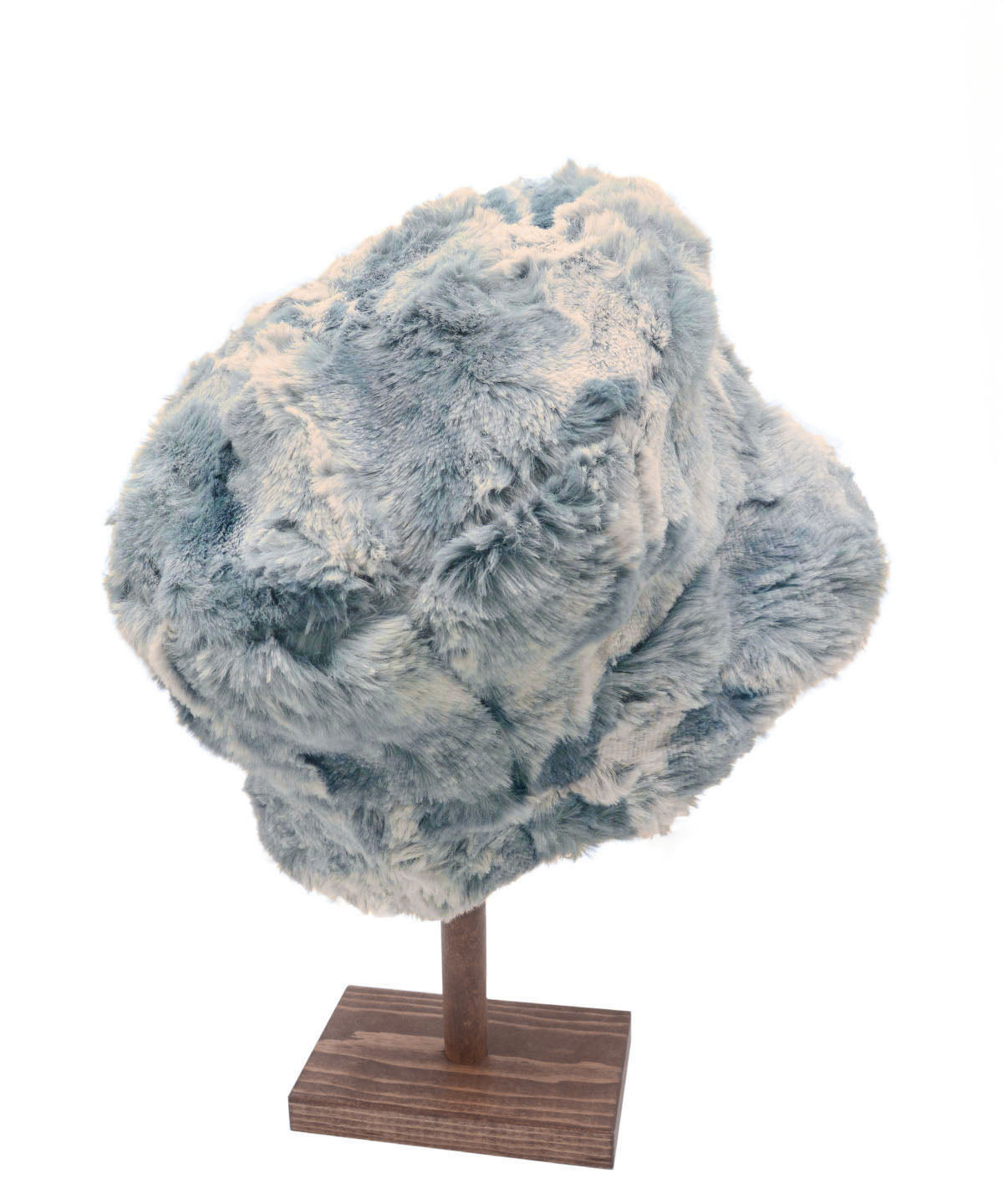 Molly Hat Back View | Cloudwalk Faux Fur in Blue Mist | Handmade in Seattle, WA USA | By Pandemonium Seattle