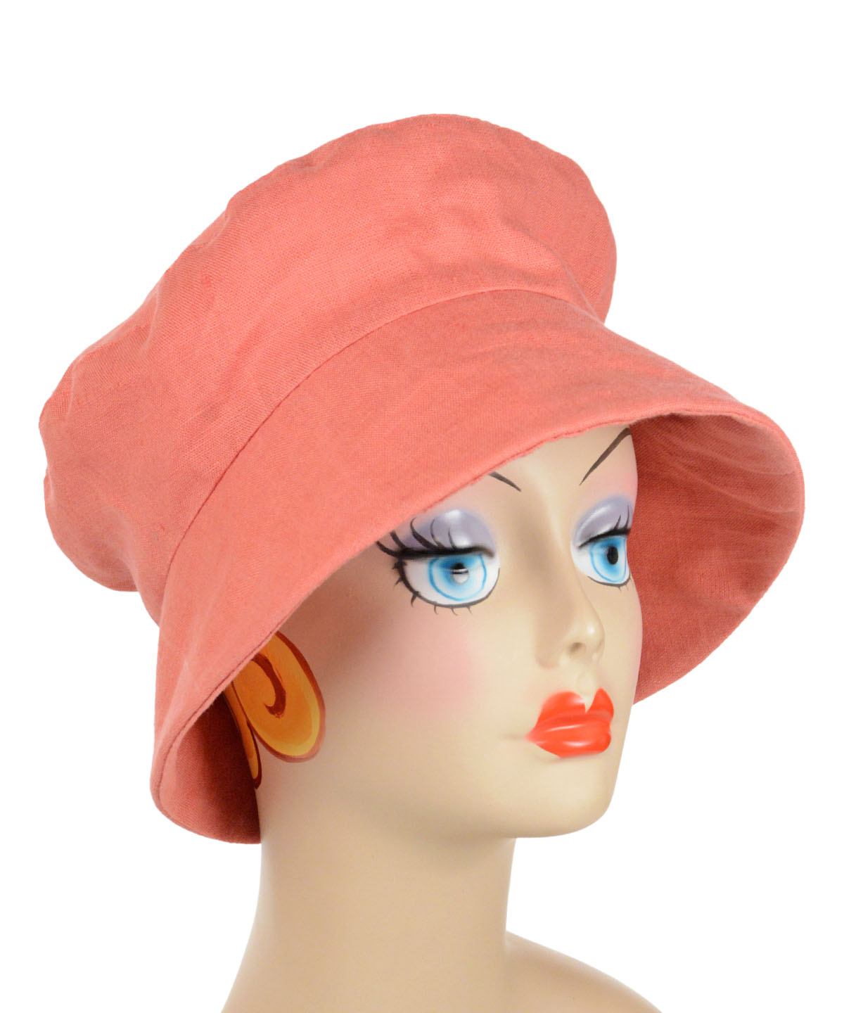 Molly Bucket Hat | Linen in Camelia | Handmade USA Pandemonium Millinery