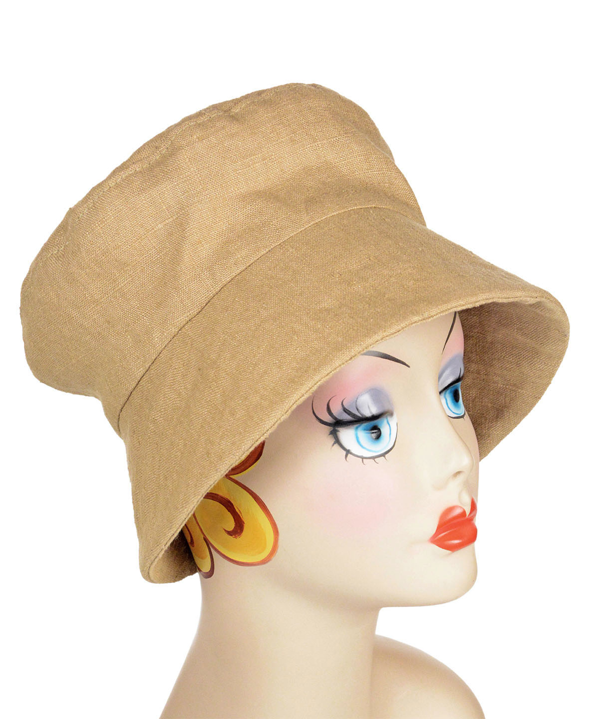 Molly Hat - Linen in Mustard - Handmade by Pandemonium Seattle
