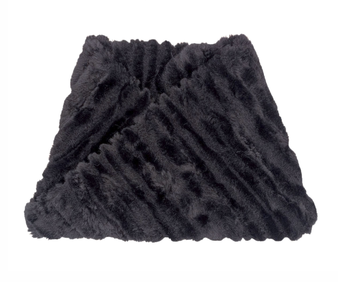 Men's Neck Warmer Cirrus Faux Fur in Shadow | Handmade in Seattle, WA USA | Pandemonium Millinery