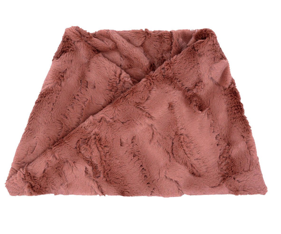 Men's Neck Warmer Cuddly Faux Fur in Copper River | Pandemonium Millinery | Handmade in Seattle, WA