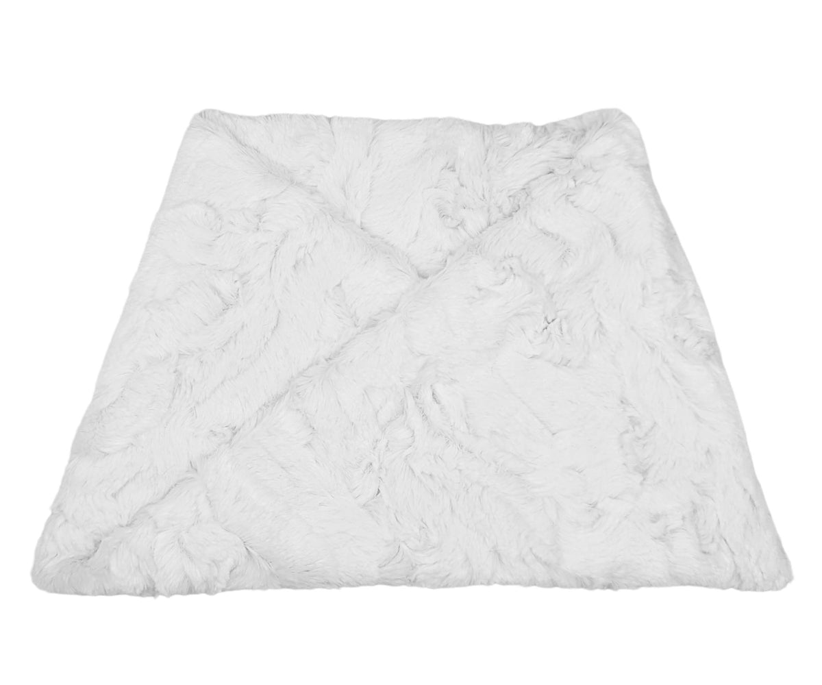 Men's Neck Warmer Cuddly Faux Fur in Ivory | Pandemonium Millinery | Handmade in Seattle, WA