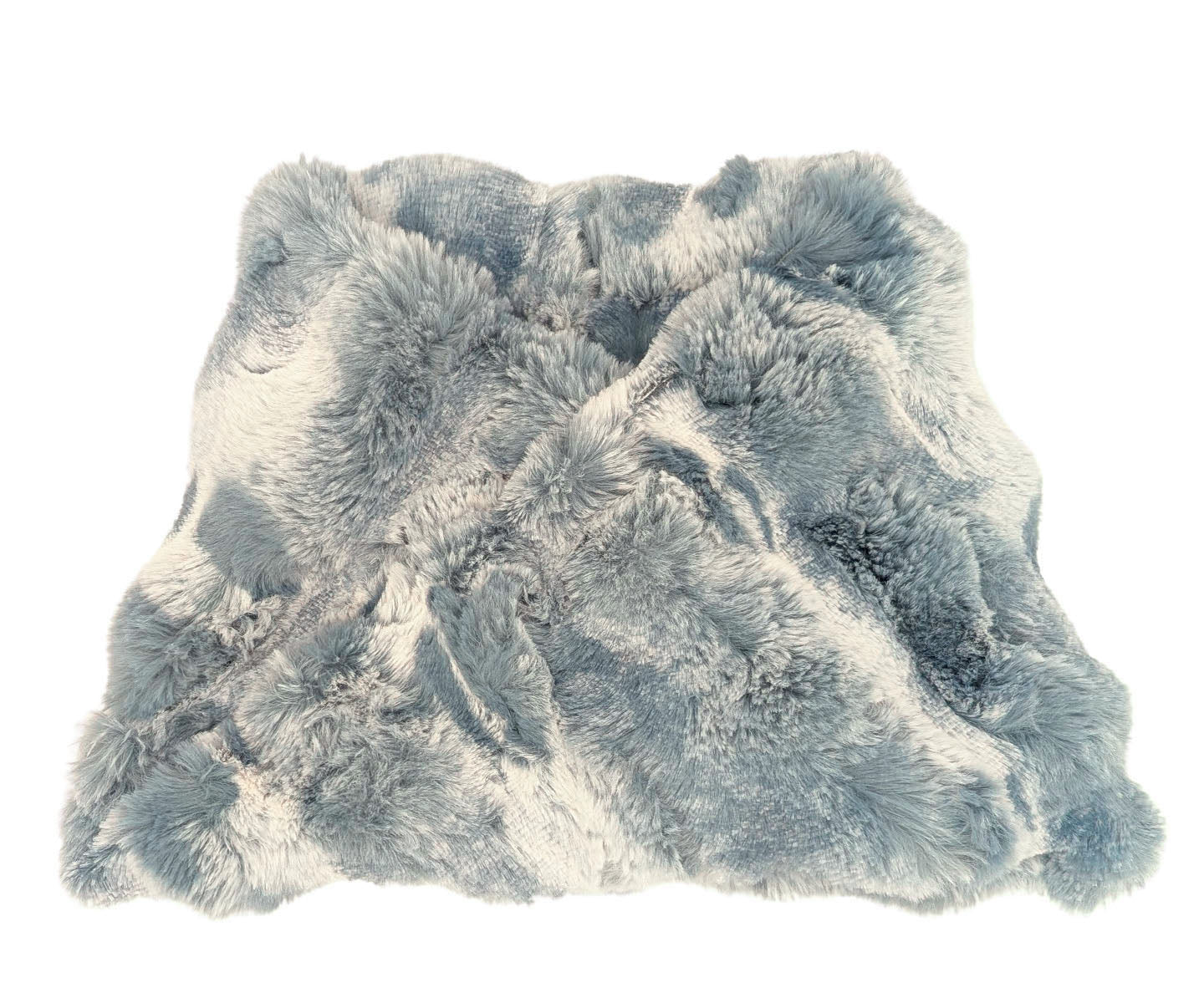Men's Neck Warmer | Shown in Cloud Walk Faux Fur in Blue Mist | Handmade in Seattle, WA | By Pandemonium Seattle