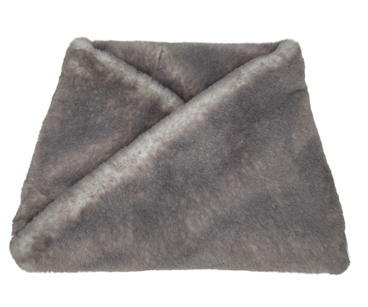 Neck Warmer in Coastal Plush Golden Bluff Faux Fur. Made in Seattle, WA, USA by Pandemonium Seattle.