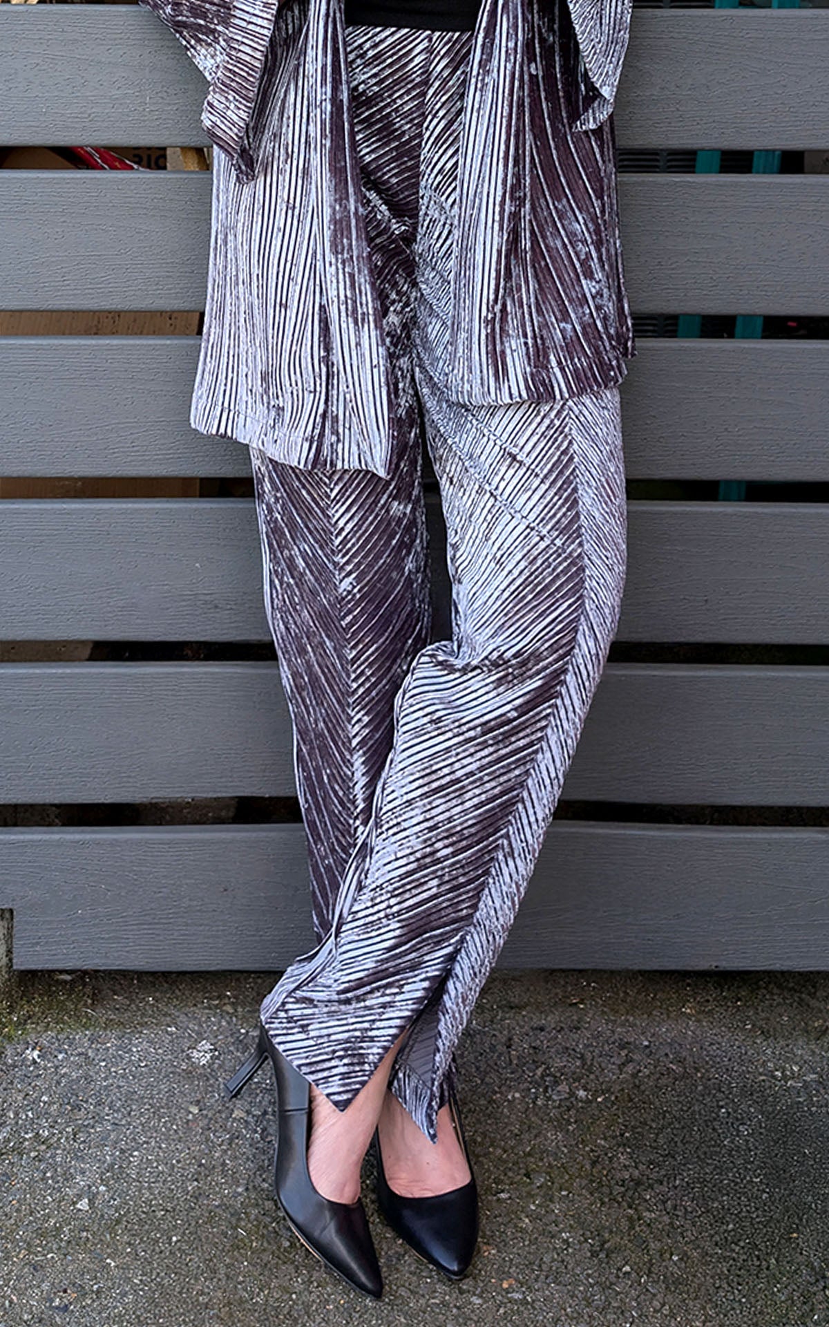 Slice of Life Pants - Pleated Velvet in Night Owl & Socialite (One Small Socialite Left!)