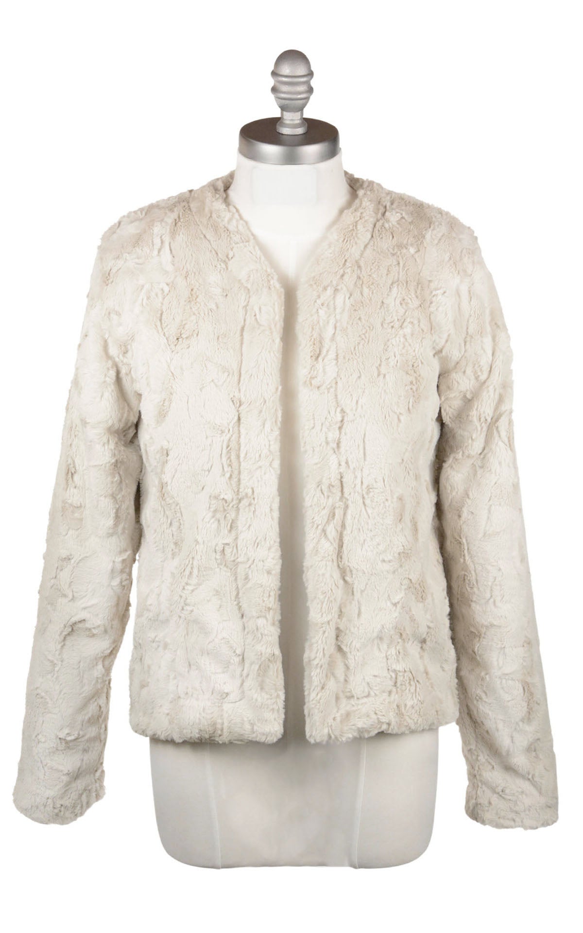 Onassis Jacket | Cuddly Faux Fur in Sand | Handmade By Pandemonium Millinery | Seattle WA USA