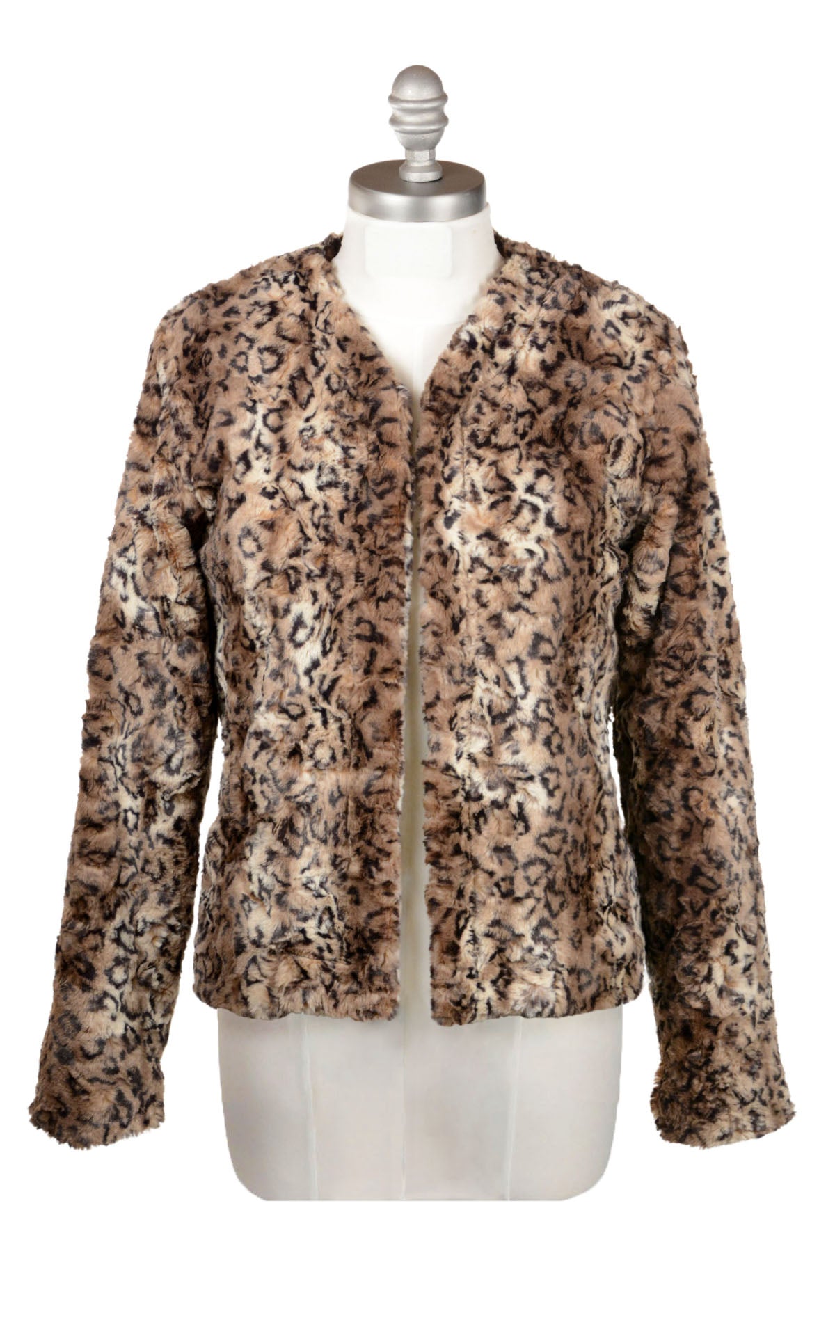 Onassis Jacket | Carpathian Lynx Animal print Faux Fur | Handmade By Pandemonium Millinery | Seattle WA USA