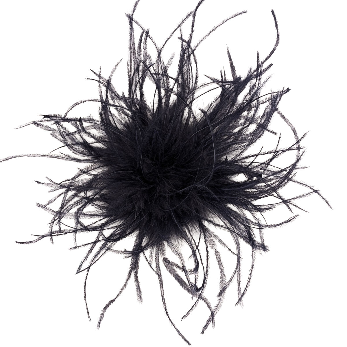 Ostrich Feather Brooch in Turquoise | Handmade in Seattle WA | Pandemonium Millinery