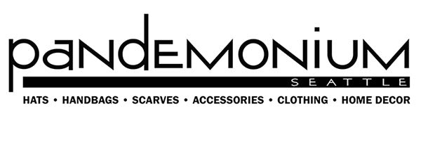 pandemonium seattle hats handbags scarves accessories home logo in black