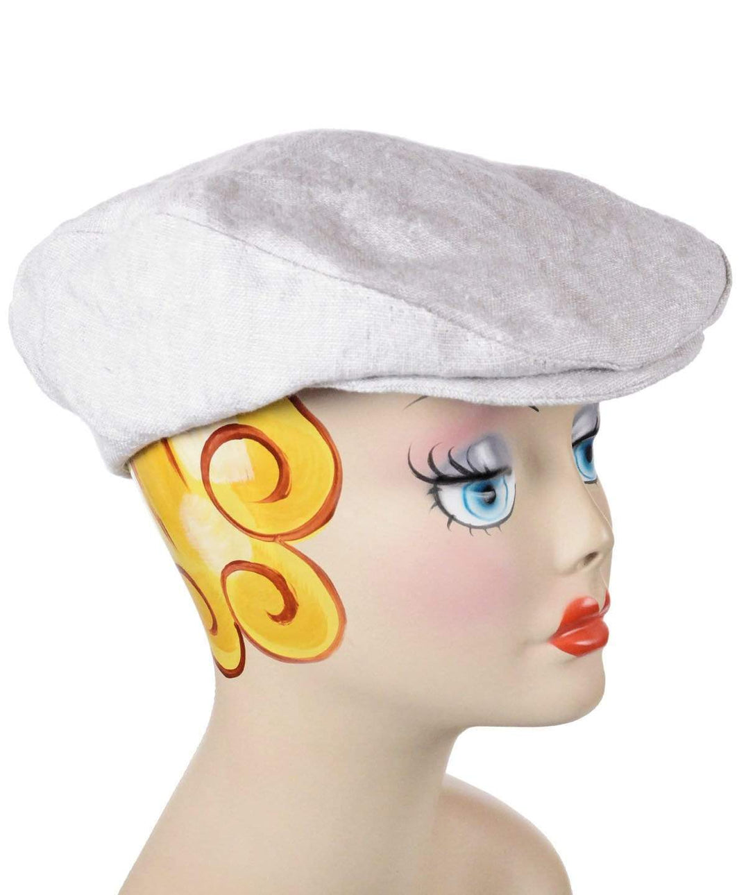 Pandemonium Millinery Charlie Driving Cap | Linen in Bone | Handmade By Pandemonium Millinery | Seattle WA