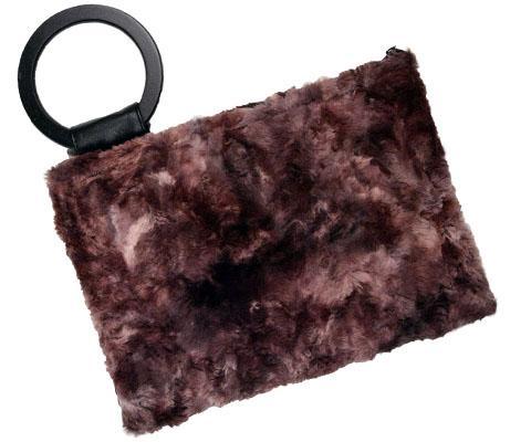 Women's Paris Clutch in Highland Thistle Luxury Faux Fur | Handmade in Seattle WA | Pandemonium Millinery