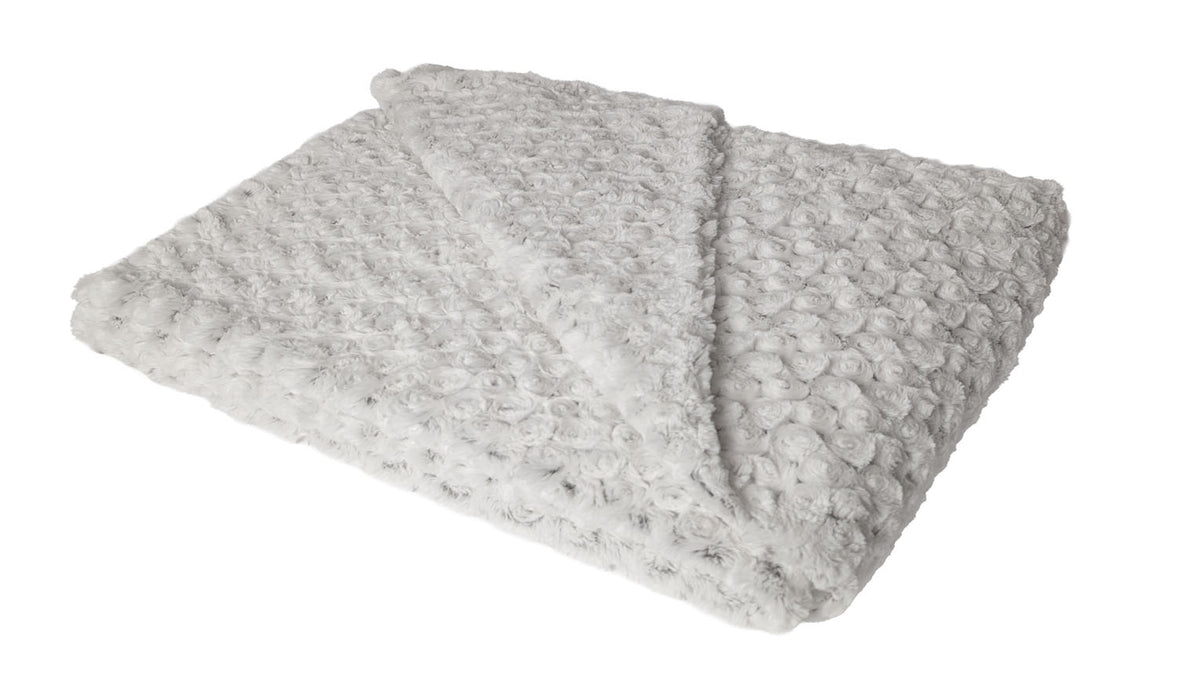 Pet Blanket - Rosebud Black Faux Fur - Handmade in Seattle, WA by Pandemonium Millinery