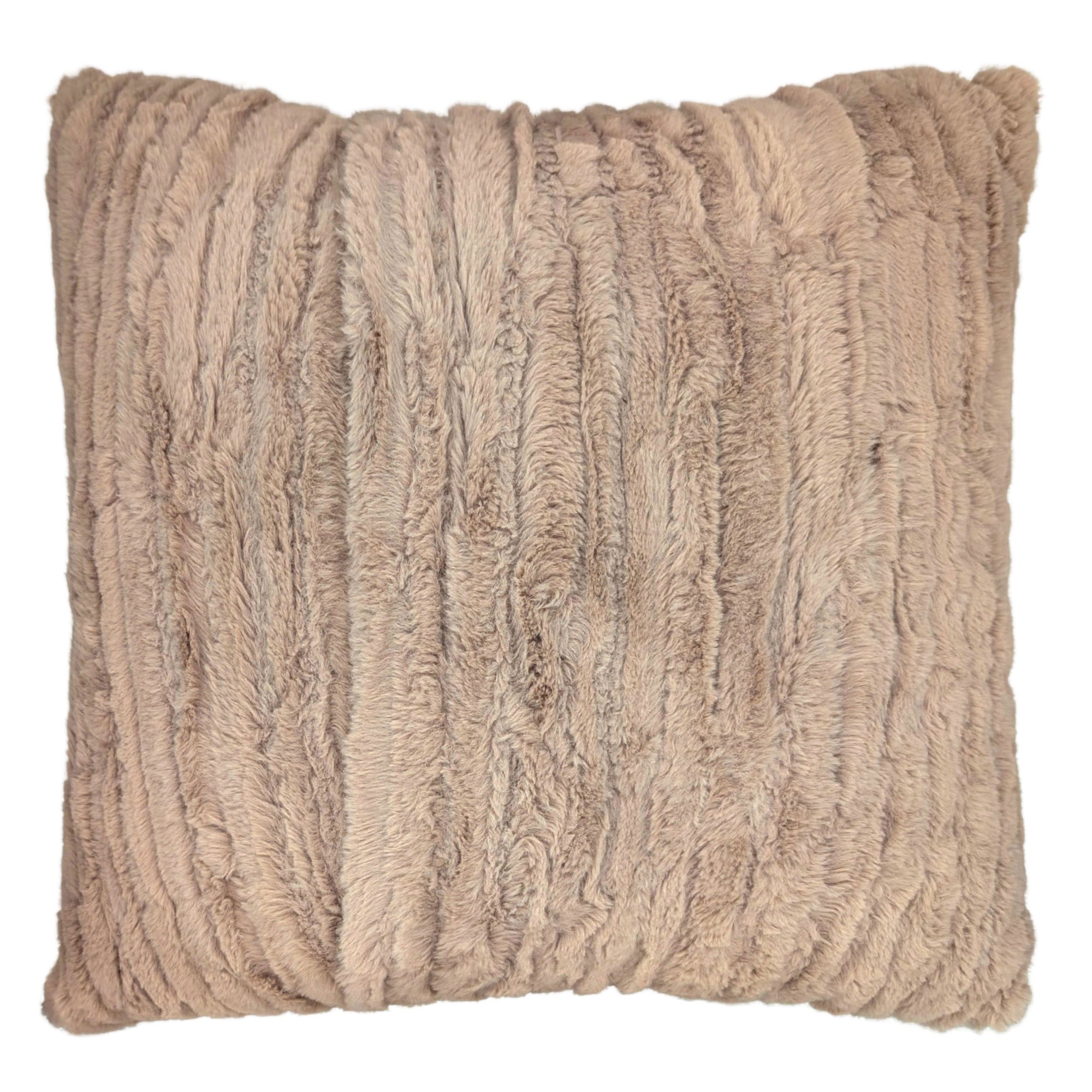 Pillow Sham Front View | Cirrus Faux Fur in Honey | Handsewn in Seattle WA USA | Pandemonium Seattle