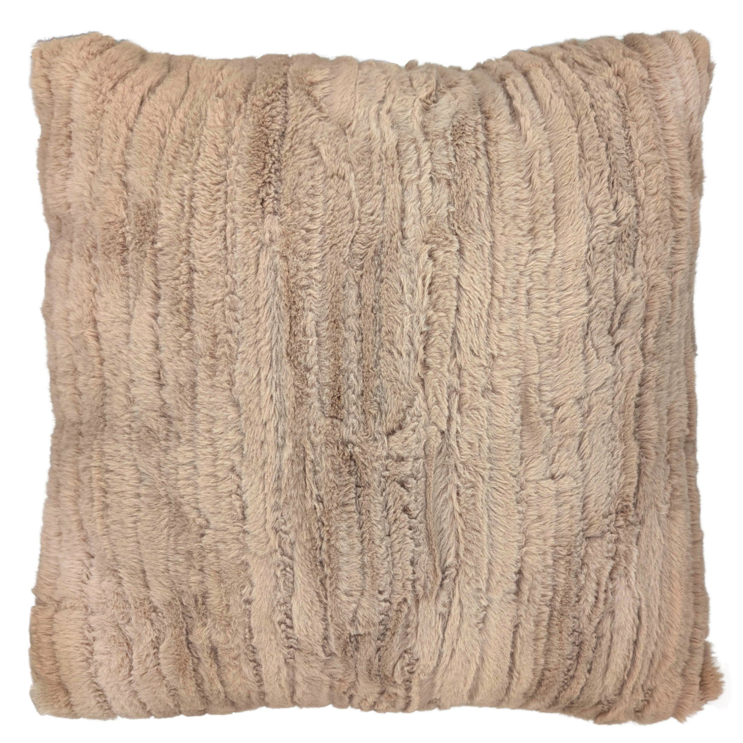 Pillow Sham Front View | Cirrus Faux Fur in Honey | Handsewn in Seattle WA USA | Pandemonium Seattle
