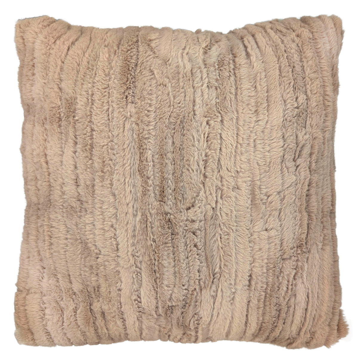 Pillow Sham Front View | Cirrus Faux Fur in Honey | Handsewn in Seattle WA USA | Pandemonium Seattle