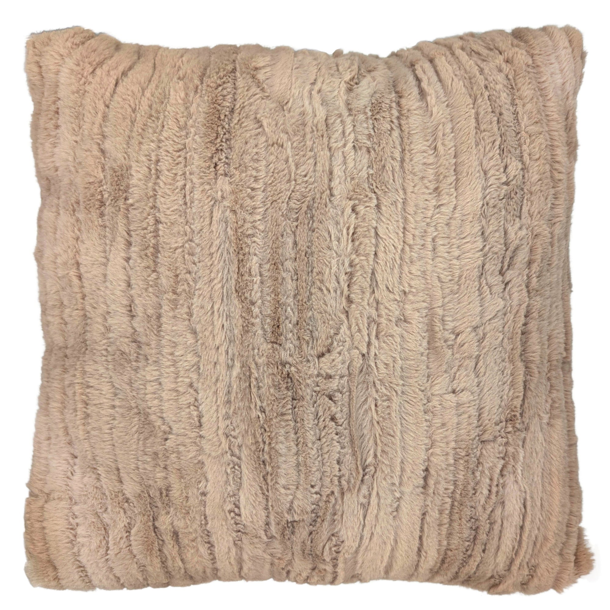 Pillow Sham Front View | Cirrus Faux Fur in Honey | Handsewn in Seattle WA USA | Pandemonium Seattle