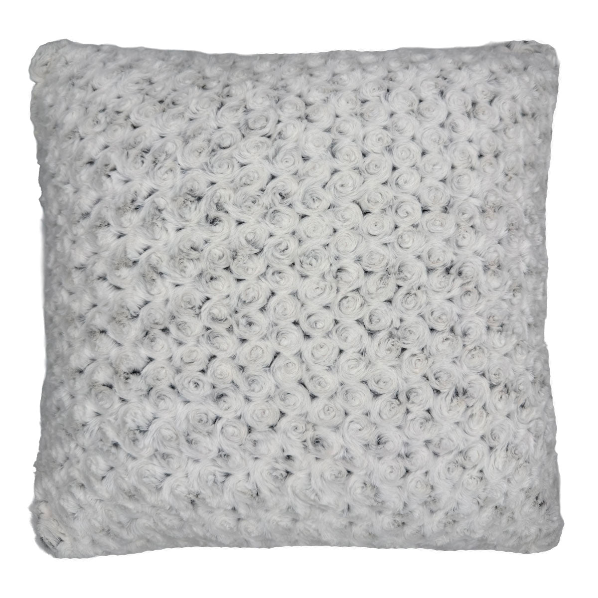 Pillow Sham in rosebud in Black; Black and Ivory | Luxury Faux Fur Designer decorative pillows | Handmade by Pandemonium Millinery Seattle, WA usa