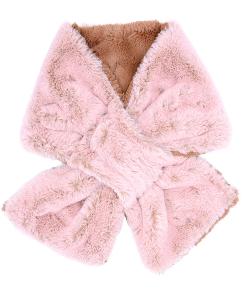 Pull-Thru Scarf | Frosted Cedar Faux Fur | Handmade USA by Pandemonium Seattle