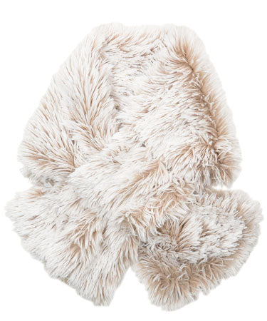Pull-Thru Scarf - Solid | Foxy Beach Faux Fur | Handmade by Pandemonium Seattle USA