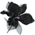 Purple / Black Velvet Organdy Flower