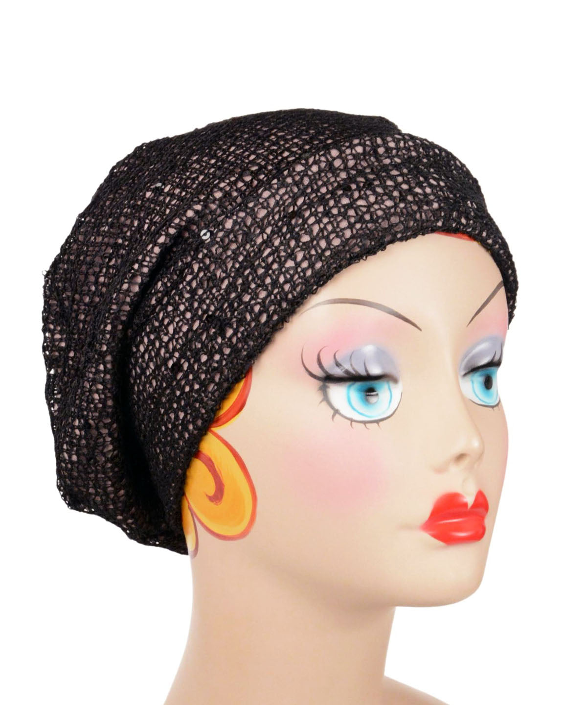 Women's Rowdie Hat in Glitzy Glam in Black with Stardust | Handmade in Seattle WA | Pandemonium Millinery