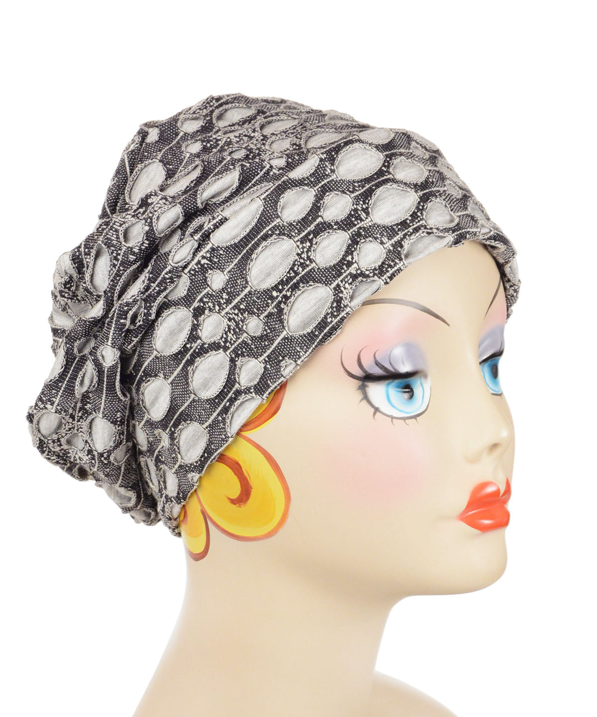 Women's Rowdie Hat in Lunar Landing with Silvery Moon | Handmade in Seattle WA | Pandemonium Millinery