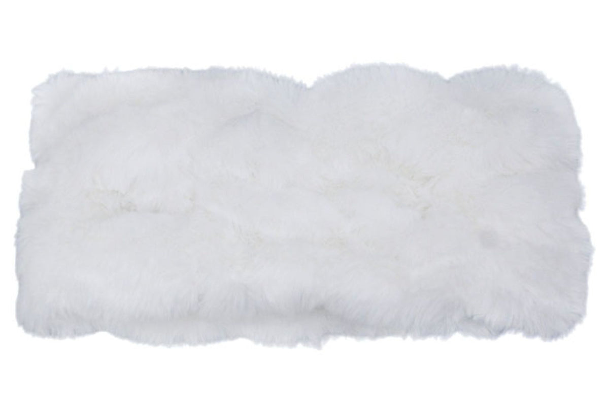 Wide Ear / Neck Cozy in Heavenly Royal Opulence faux fur. Handmade by Pandemonium Seattle.