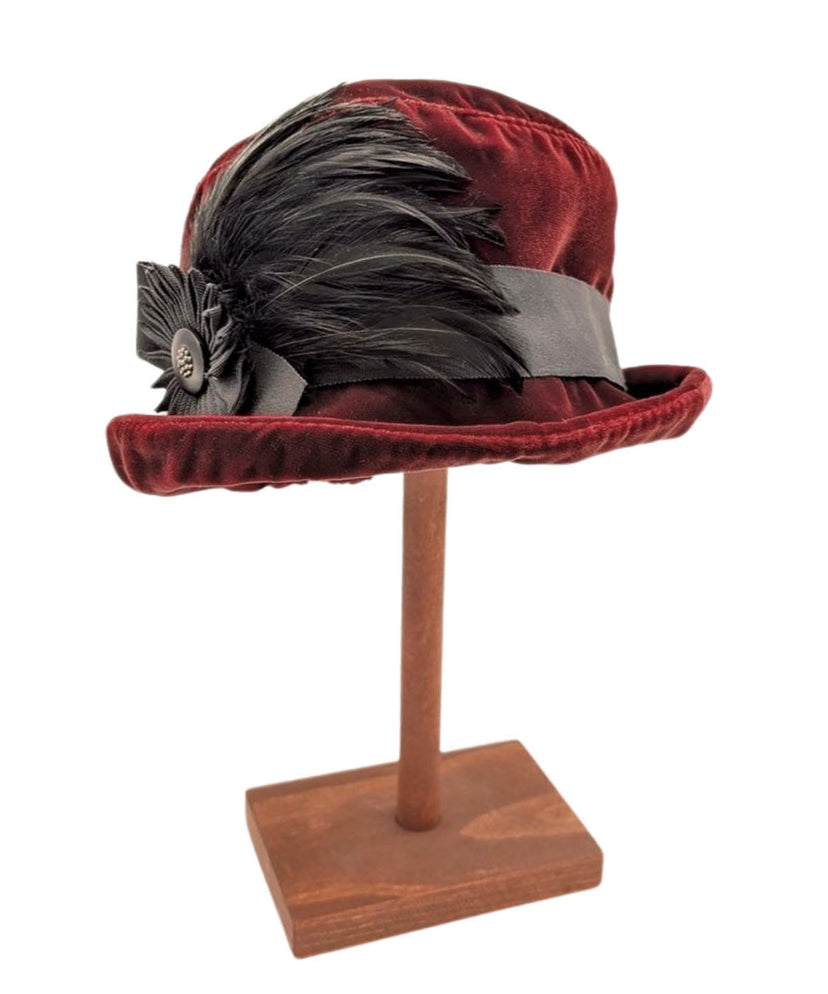 Samantha Hat Style - Velvet in Copper Clay (Large Only  display picture 1