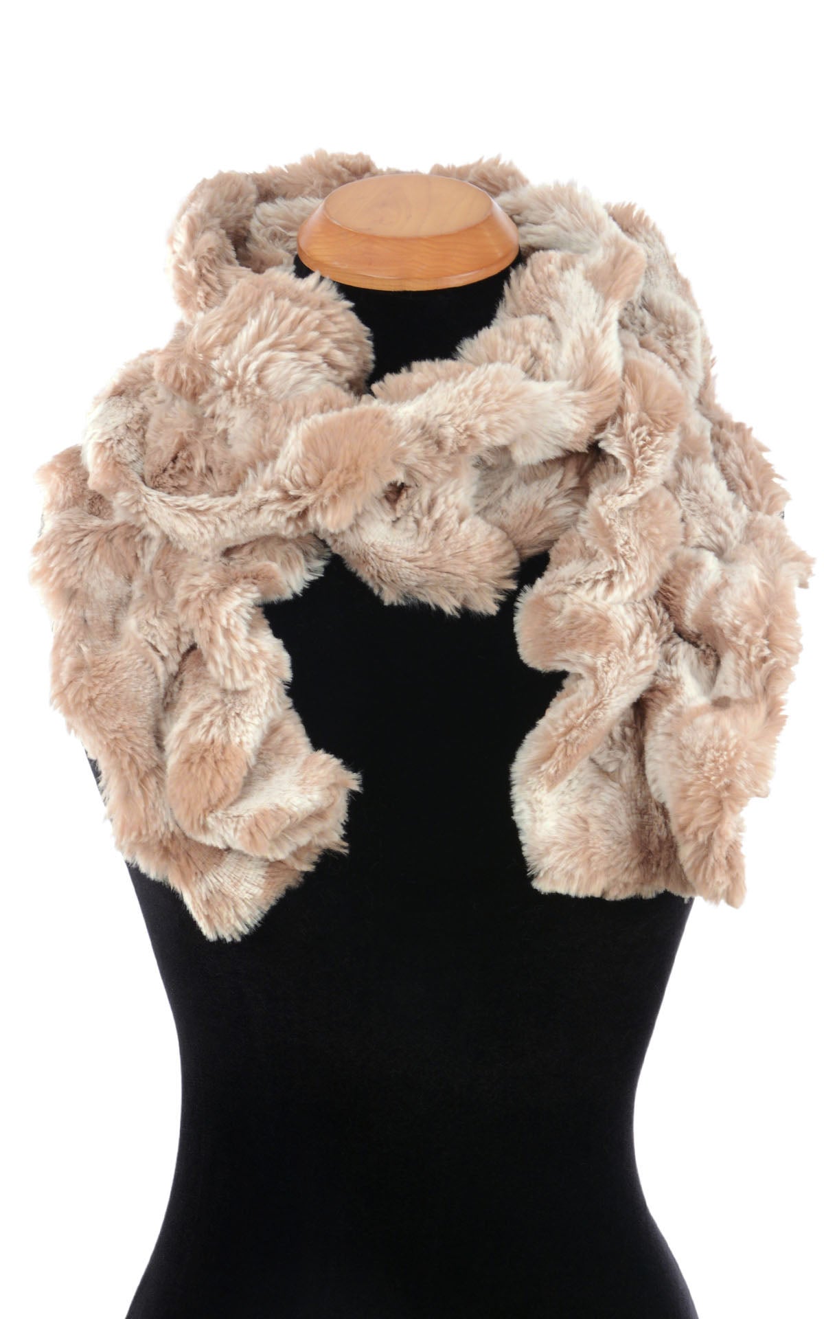 Scrunchy Scarf | Cloudwalk Faux Fur in Honey | Handmade in Seattle, WA USA | By Pandemonium Seattle