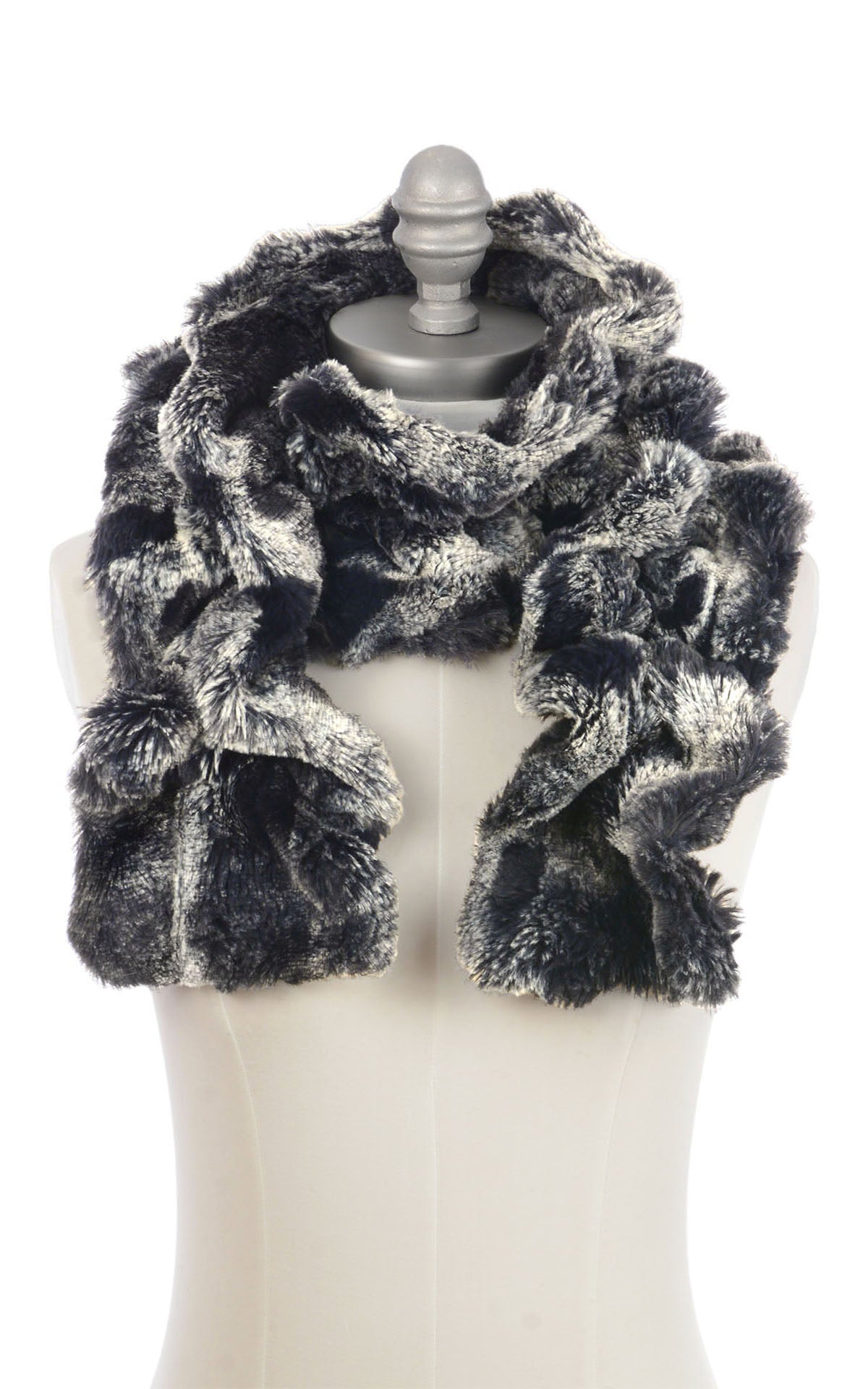 Scrunchy Scarf | Cloudwalk Faux Fur in Shadow | Handmade in Seattle, WA USA | By Pandemonium  