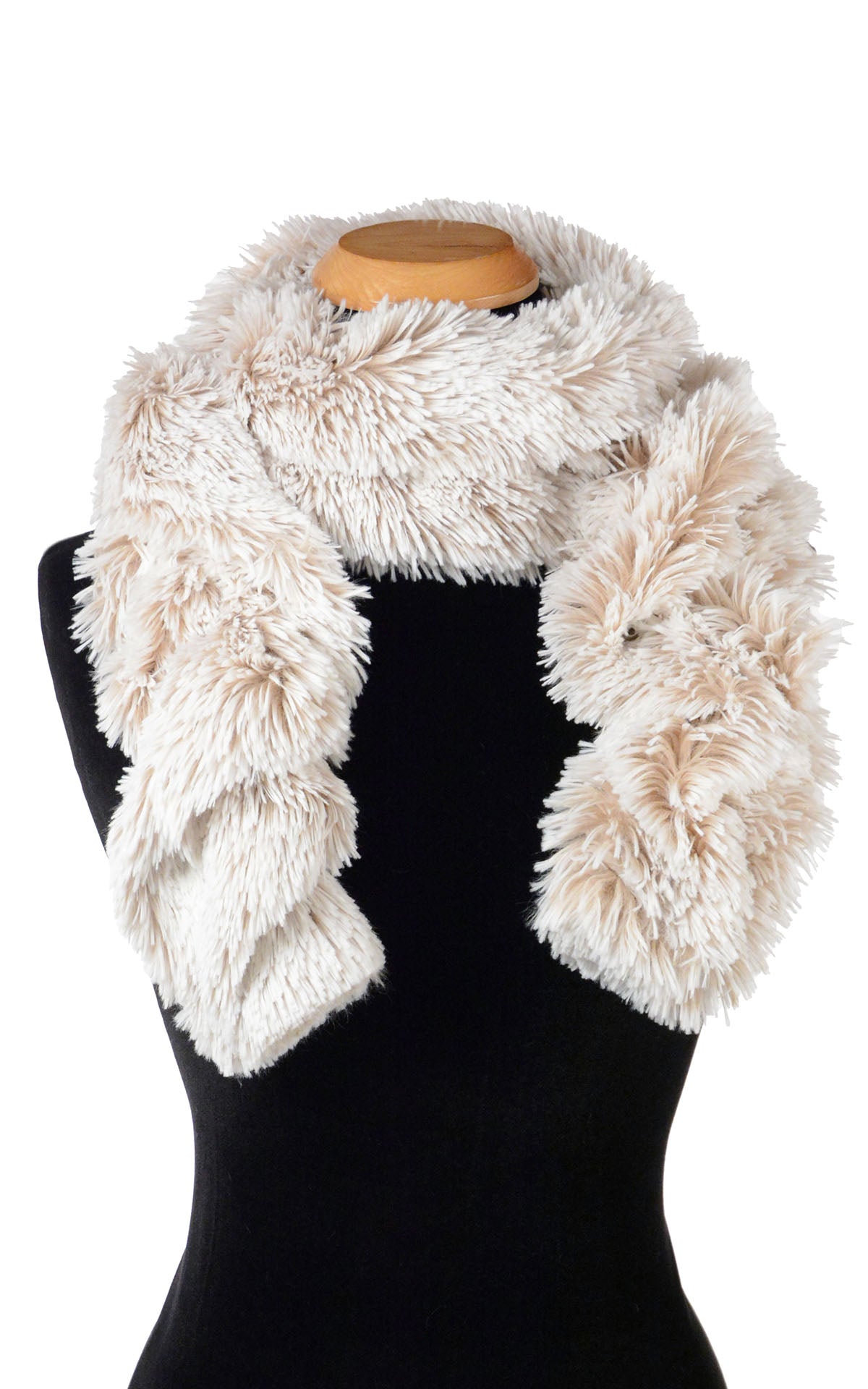 Scrunchy Scarf | Foxy Beach Faux Fur | handmade in Seattle, WA by Pandemonium Millinery USA