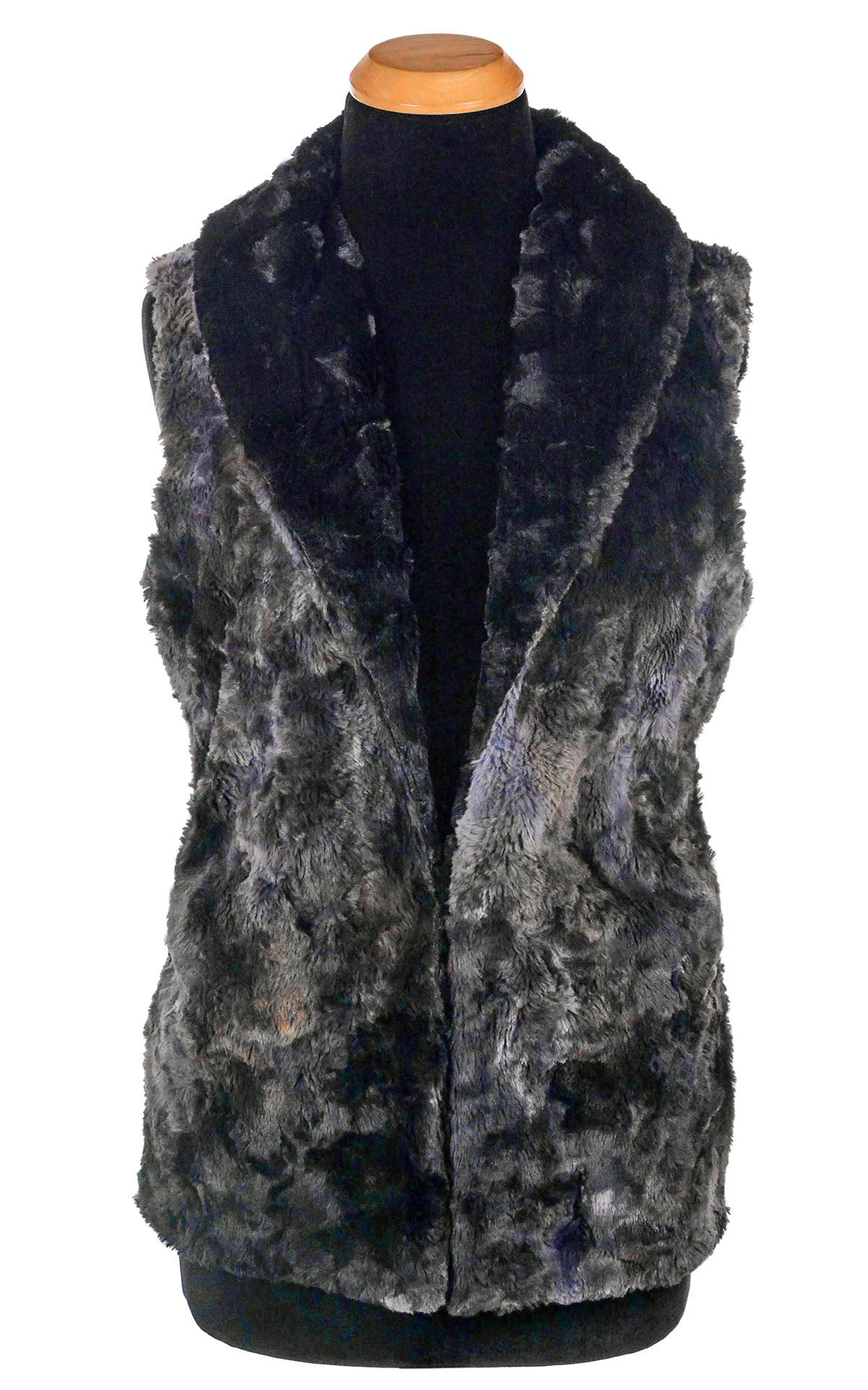 Vest in Highland Skye Faux Fur Handmade By Pandemonium Seattle USA
