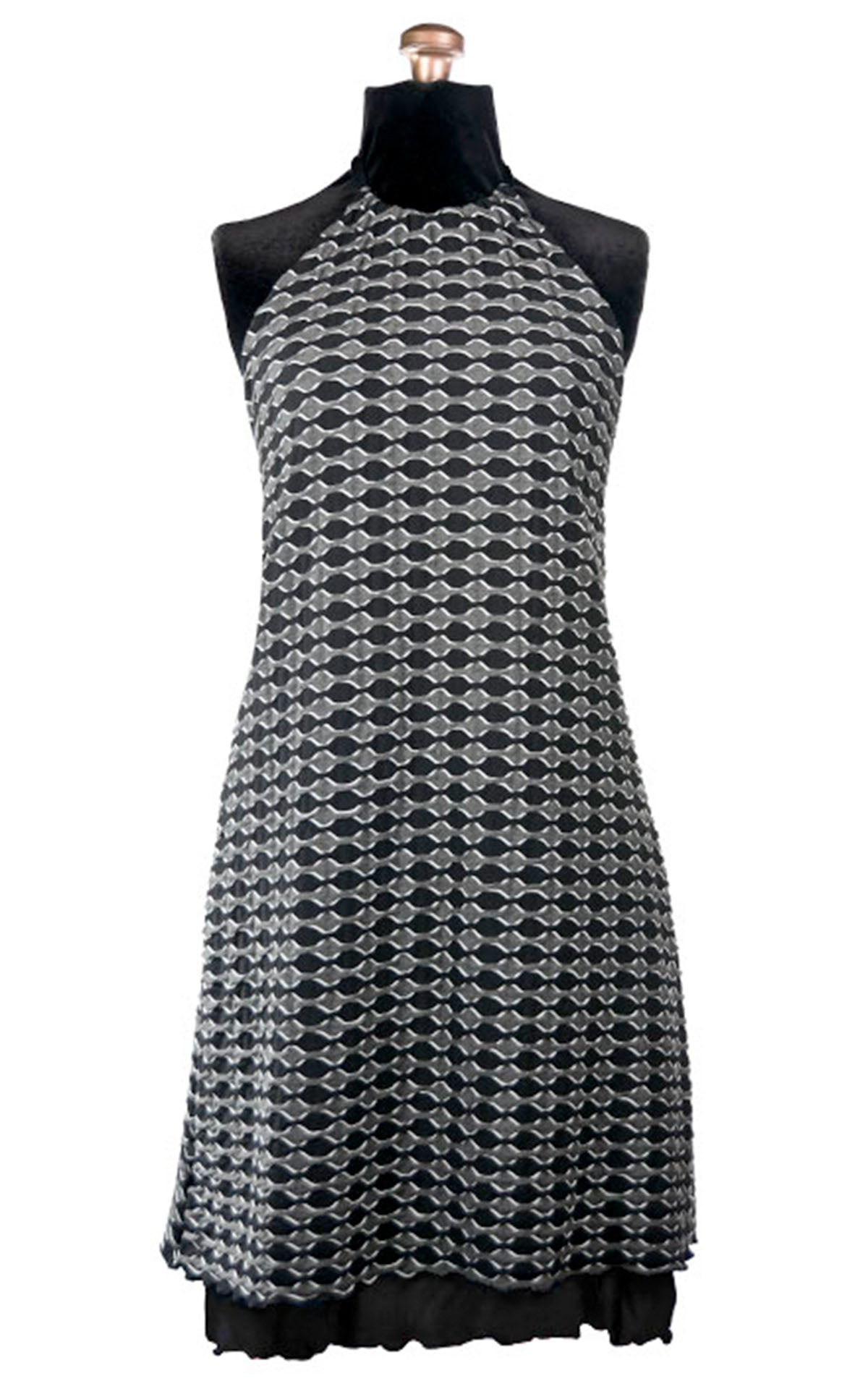 Halter Dress | Lunar Eclipse with Abyss Jersey Knit | Handmade in the USA by Pandemonium Millinery