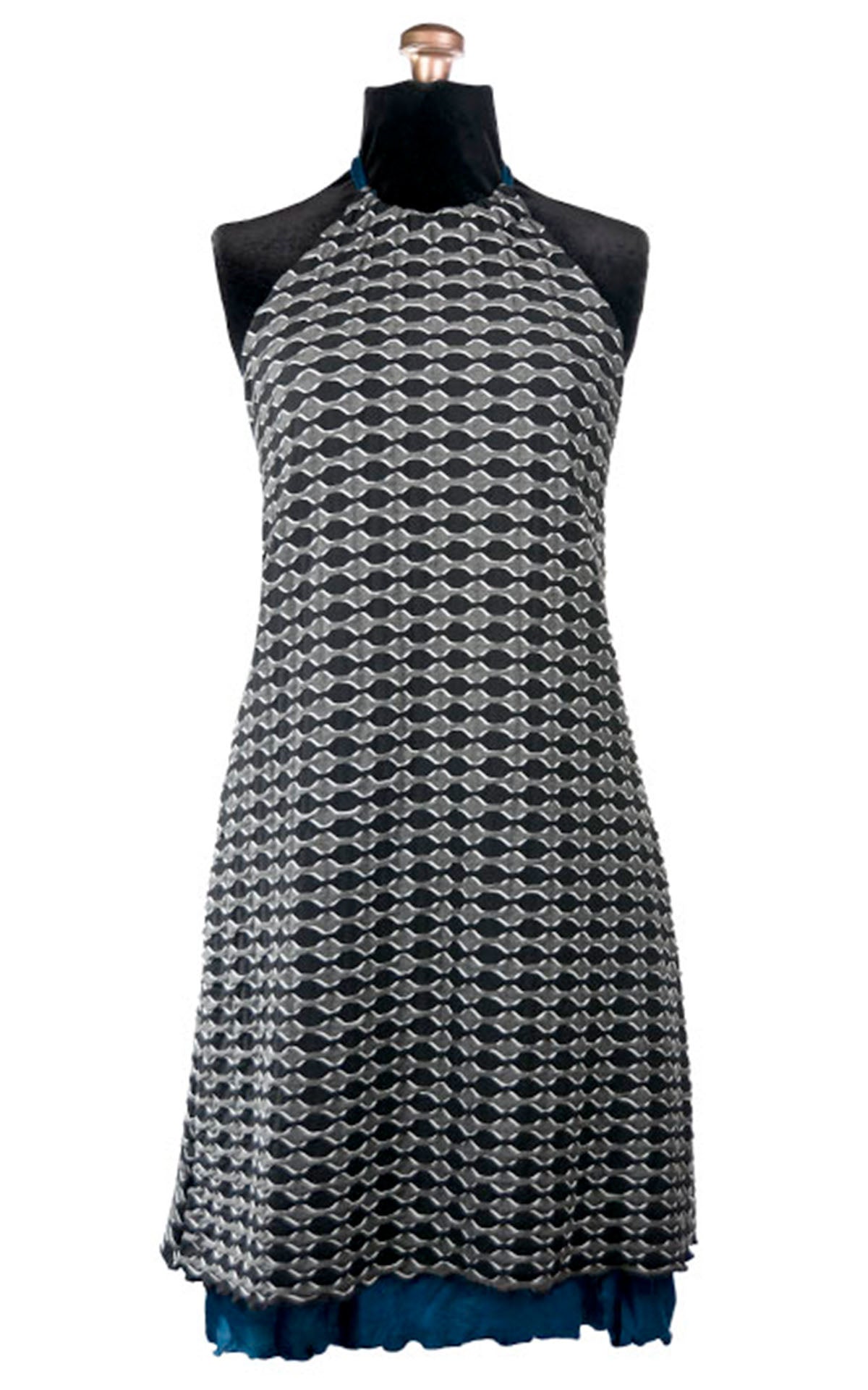 Halter Dress | Lunar Eclipse with Blue Moon Jersey Knit | Handmade in the USA by Pandemonium Millinery
