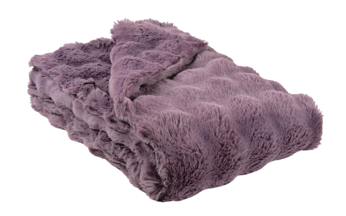 Throw Blanket in Sugar Plum Enchanted Dreams Faux Fur handmade in Seattle WA USA by Pandemonium Millinery