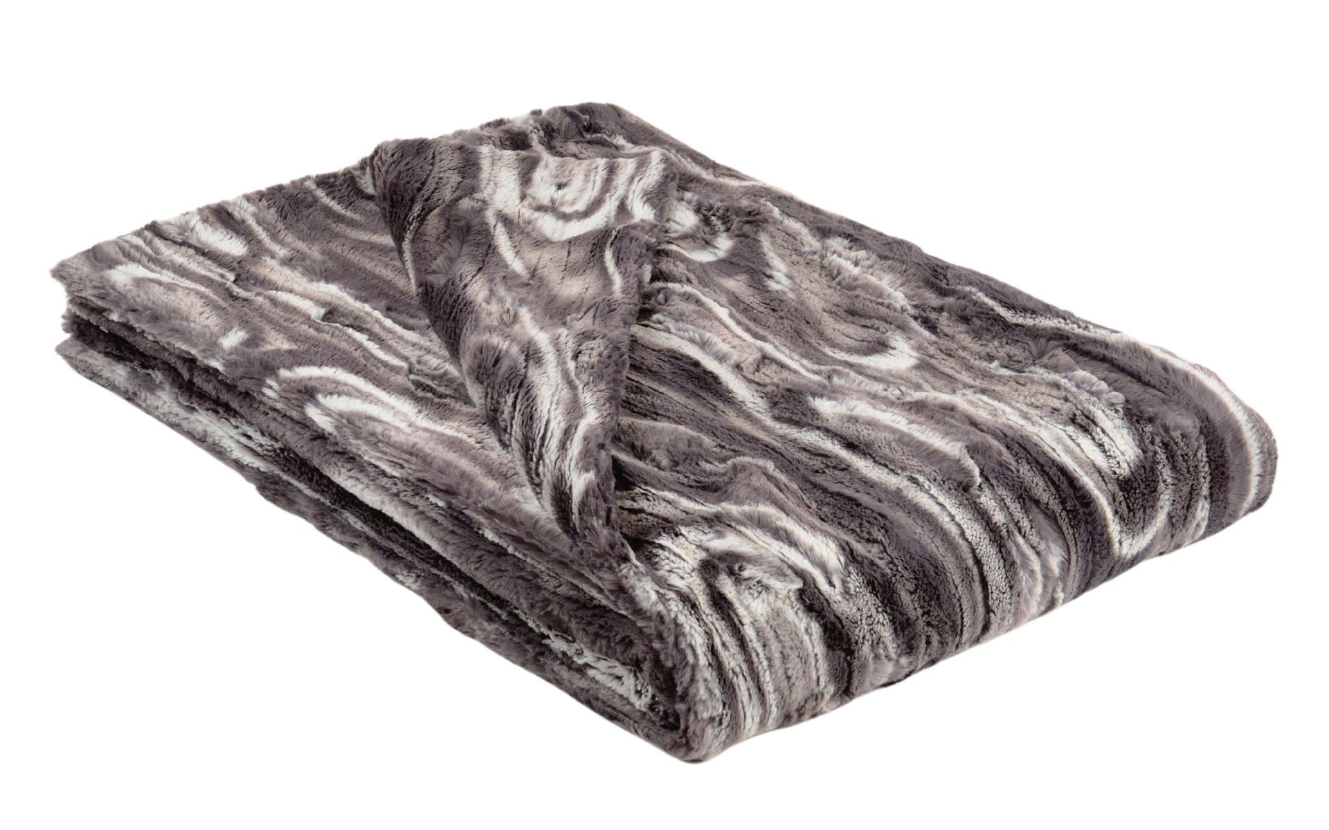 Pet Faux Fur Throw | Show in Marble Dune in Black Marble | Handmade in USA by Pandemonium Seattle