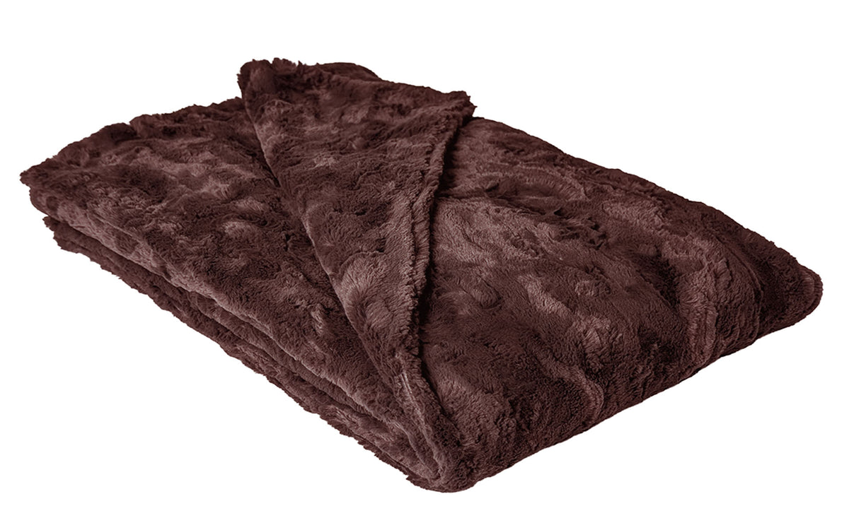 Cuddly Chocolate Blanket | Luxury Faux Fur Throws | Pandemonium Millinery | Made in Seattle, WA