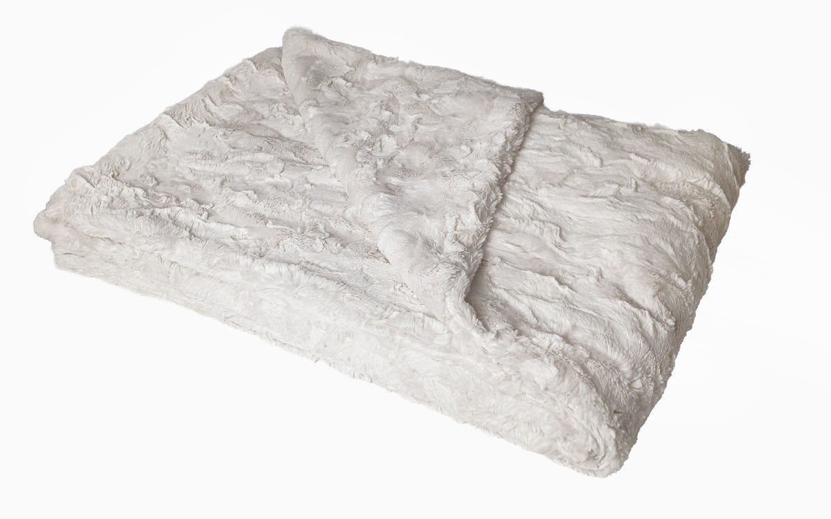 Cuddly Ivory Pet Blanket | Luxury Faux Fur Throws | Pandemonium Millinery | Made in Seattle, WA