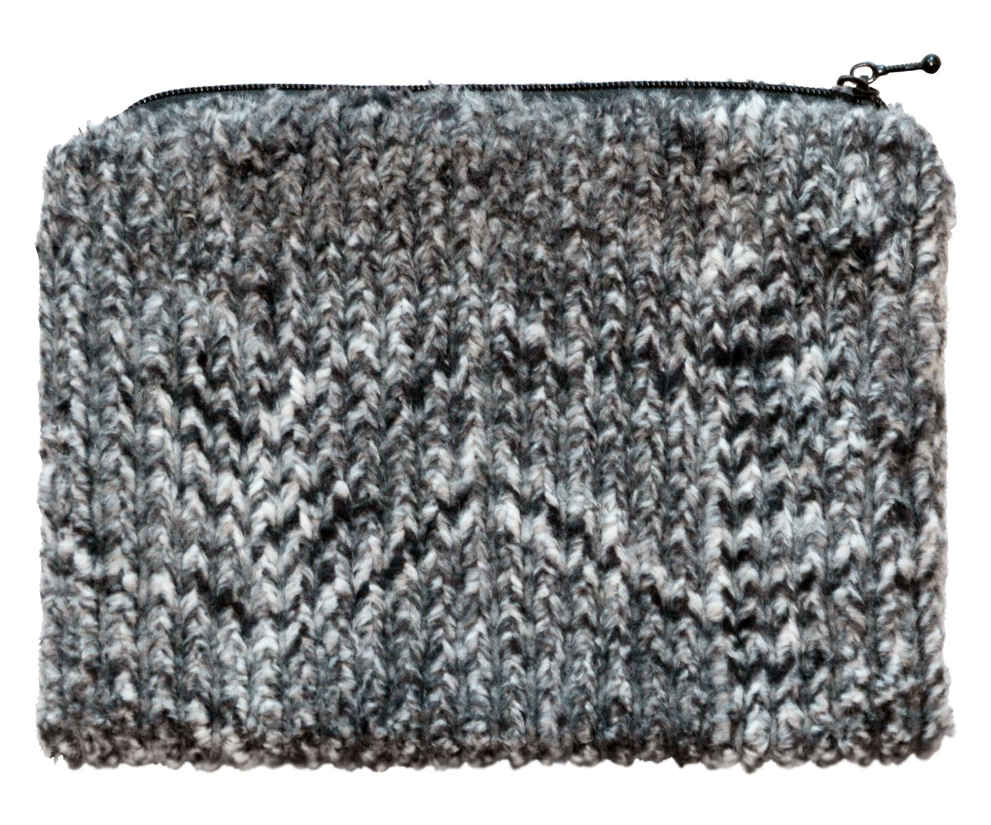 Toiletry Pouch in Cozy Cable Faux Fur Handmade in Seattle WA USA by Pandemonium Millinery