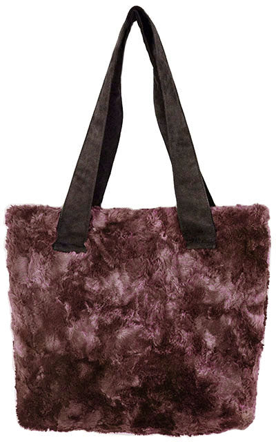 Tokyo Tote Handbag | Thistle Pink Faux Fur | Handmade Seattle WA by Pandemonium Millinery