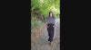 Video of model walking along sidewalk wearing a NW Set. The NW Top in 8MM Black and White and the NW Pants in Cuddly Black. Made by Pandemonium Seattle.