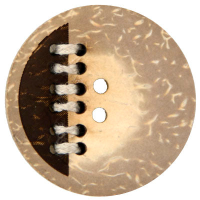 Genuine Coconut Threaded Button from Pandemonium Millinery