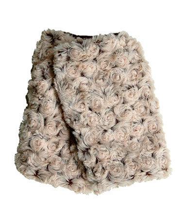 Fingerless Gloves | Rosebud Faux Fur in Brown | Pandemonium Millinery