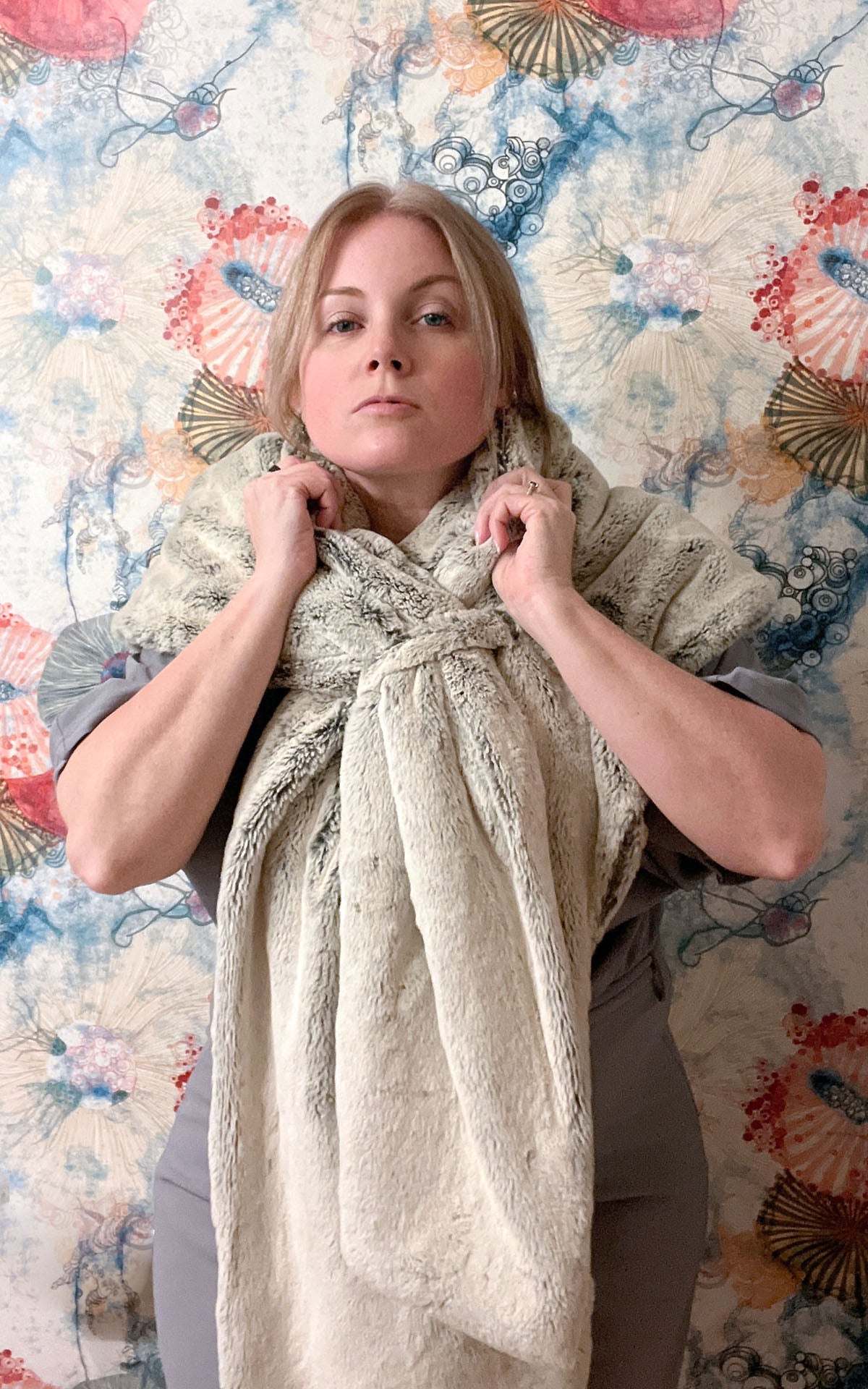 Shrug Wrap with Slide | Frosted Juniper | Handmade in the USA by Pandemonium Millinery