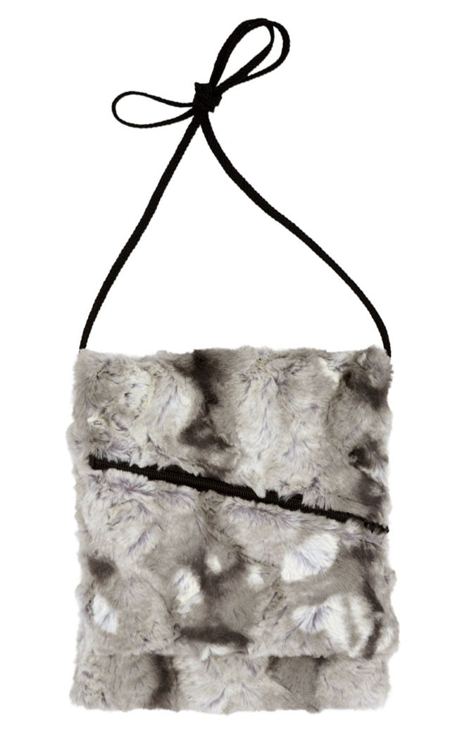 Prague Handbag | White Water Faux Fur | Handmade in the USA by Pandemonium Seattle