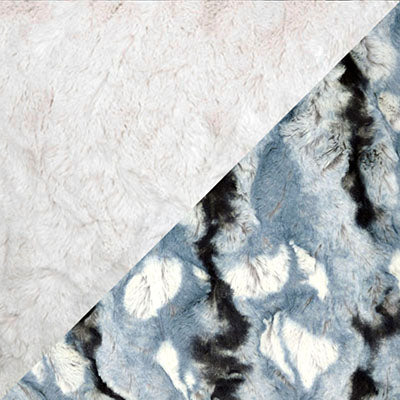 Swatch Image | Rainier Sky Faux Fur with Ivory Lining | Handmade in the USA by Pandemonium Seattle