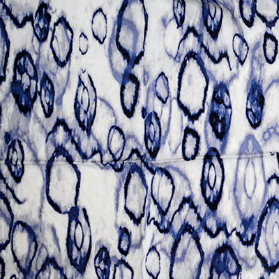 Men&#39;s Pop-Up Face Mask Swatch Image - Crystal Raindrops in Blue - Handmade by Pandemonium Millinery Seattle, WA USA