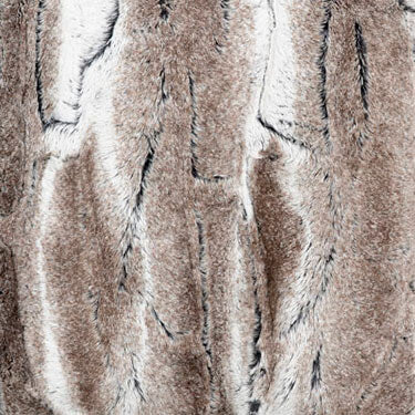 Civvy Face Mask (Pleated) - Birch Luxury Faux Fur Swatch - Pandemonium Millinery - Handmade Seattle, WA USA
