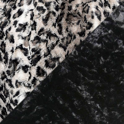 Savannah Cat in Gray & Black Swatch Image | Luxury Faux Fur Throws | Pandemonium Millinery